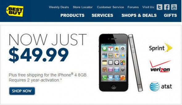 Best buy deals iphone 4